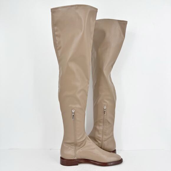 Schutz Womens Kaolin Over The Knee Flat Boots US 8 B EU 38.5 Beige NWOB - Picture 4 of 11